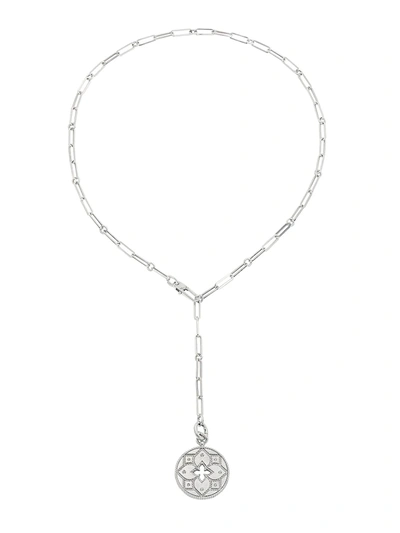 Roberto Coin Women's Venetian Princess 18k White Gold & Diamond Medallion Necklace