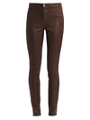 L'agence Marguerite High-rise Skinny Coated Jeans In Cocoa Coated