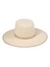 Lack Of Color Rancher Wool Boater Hat In Ivory