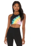 Electric & Rose Women's Bella Tie-dye Cropped Sports Bra In Black