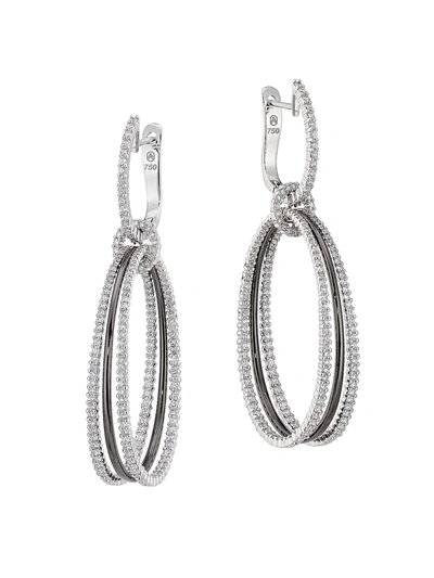 Etho Maria Women's Diamonds In Color 18k White Gold, Black Rhodium & Diamond Multi-hoop Earrings