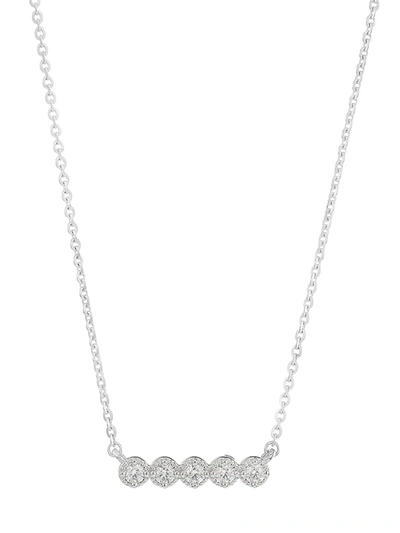Hearts On Fire Liliana 18k White Gold & Diamond Milgrain Bar Necklace