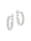 Hearts On Fire Women's 18k White Gold & Diamond Graduated Mini Hoop Earrings