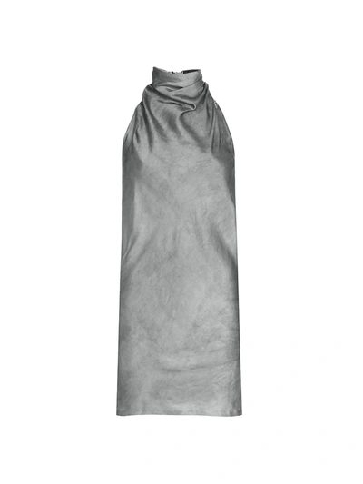 Rta Abella Sleeveless Shift Dress In Cement Tie Dye