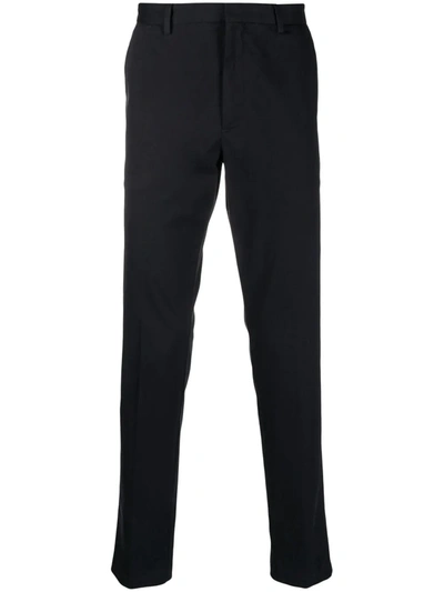 Hugo Boss Kaito Flat Front Tapered Travel Chinos In Black