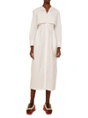 Rosie Assoulin Layered Pleated Cotton-poplin Midi Dress In White