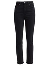 Paige Jeans Women's Cinfy Ultra High-rise Straight-leg Jeans In Black Willow