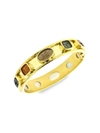Elizabeth Locke Venetian Glass Intaglio 19k Yellow Gold Narrow Bangle Bracelet