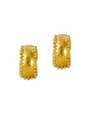 Elizabeth Locke Granulated 19k Yellow Gold Hoop Earrings