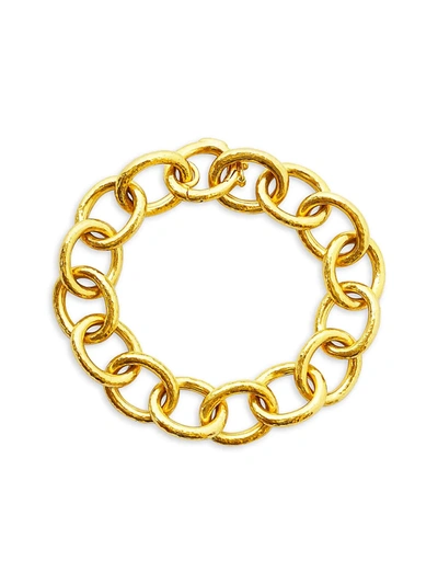 Elizabeth Locke Ravenna Link Bracelet With Hidden Clasp In Gold