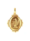 Elizabeth Locke Rampant Pegasus 19k Yellow Gold Pendant