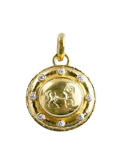 Elizabeth Locke Women's Horse 19k Yellow Gold & Diamond Pendant