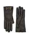 Gucci Men's Leather Gloves With Horsebit In Nero