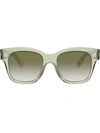 Oliver Peoples Melery Ov5442su 300 Square Sunglasses In Olive Gradient