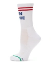 Mother Women's Win Some Lose Some Socks In White Red Navy