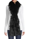 Adrienne Landau Fox Fur Boa In Black