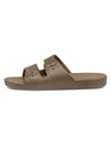 Freedom Moses Women's Two-strap Slides In Turtle