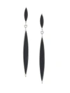 Isabel Marant Women's Modernist Drop Earrings In Black Silver