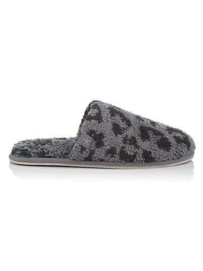 Barefoot Dreams Women's Cozychic Barefoot In The Wild Slippers In Graphite/carbon