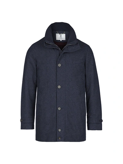 Norwegian Wool Men's City Active Wool & Cashmere-stretch Down Parka In Blue