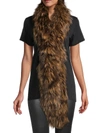 Adrienne Landau Fox Fur Boa In Luggage