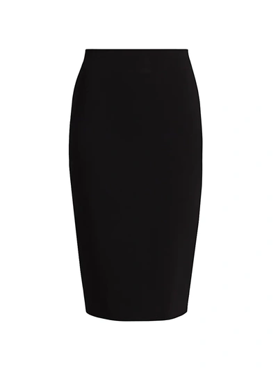 Victoria Beckham Crepe Pencil Skirt In Navy