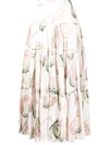 Aje Imprint Floral-print Cotton-poplin Maxi Skirt In Painterly Lace Leaf