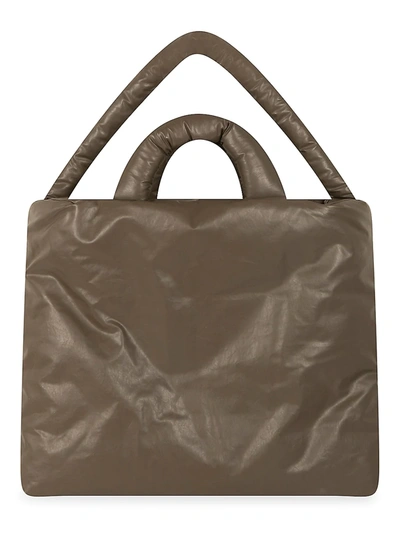 Kassl Large Oiled Canvas Baby Bag In Oil Khaki