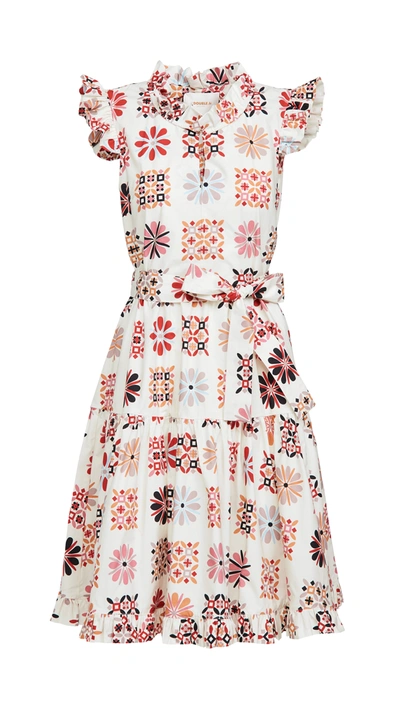 La Doublej Short And Sassy Flared Dress In Vetrata Bianco