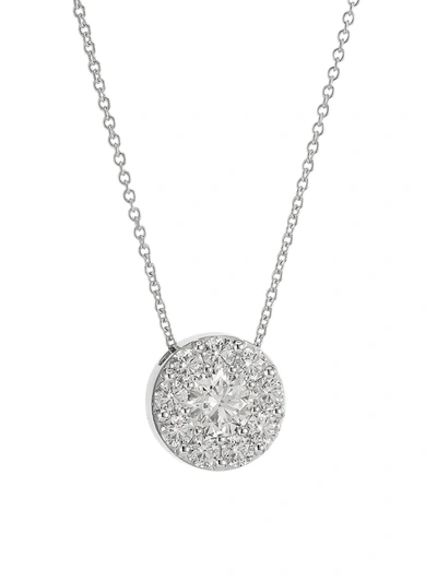 Hearts On Fire Fulfillment 18k White Gold & Diamond Round Pendant Necklace