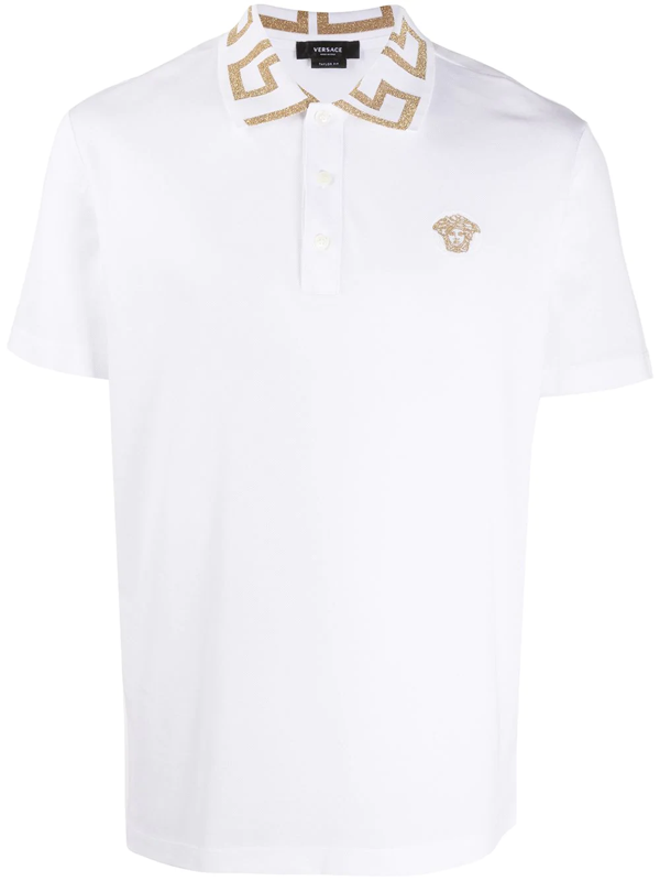 versace baroque collar polo shirt