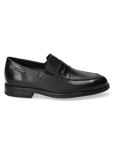 Mephisto Kurtis Leather Penny Loafers In Black Hopper