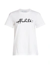 Off-white Script 21 Casual Tee In White Black