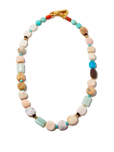 Lizzie Fortunato Women's Heroine 18k Goldplated & Multi-stone Beaded Necklace In Pink