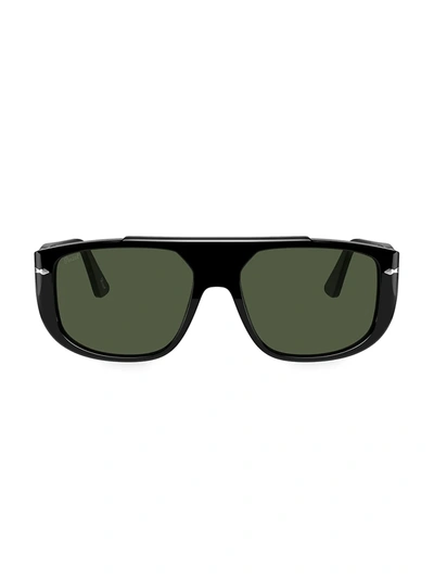 Persol 54mm Rectangular Sunglasses In Black