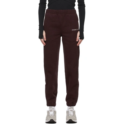 Helmut Lang High-rise Cotton Jersey Sweatpants In Red