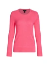 Saks Fifth Avenue Collection Cashmere Roundneck Sweater In Camelia Rose