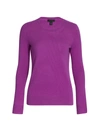 Saks Fifth Avenue Collection Cashmere Roundneck Sweater In Sparkling Grape