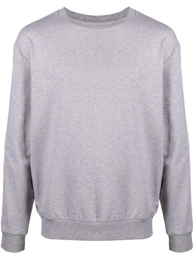 Moschino Logo-tape Lounge Sweatshirt In Grey