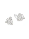 Hearts On Fire Women's 18k White Gold & 0.3 Tcw Diamond Three-prong Stud Earrings