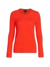 Saks Fifth Avenue Collection Featherweight Cashmere Sweater In Fiesta Orange