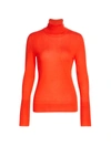 Saks Fifth Avenue Collection Cashmere Turtleneck Sweater In Fiesta Orange