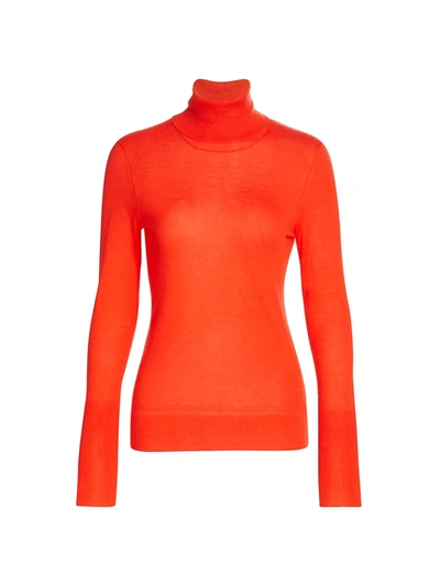 Saks Fifth Avenue Collection Cashmere Turtleneck Sweater In Fiesta Orange
