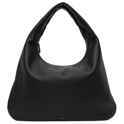 The Row Everyday Shoulder Bag In Luxe Grained Calfskin In Black