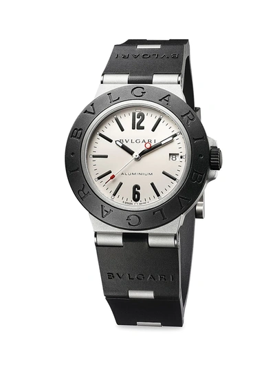 Bvlgari Women's Aluminum, Titanium & Rubber Strap Watch In Black
