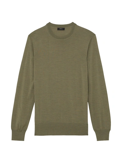Theory Wool Pullover Sweater In Wasabi