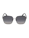 Tom Ford Claudia 2 62mm Square Sunglasses In Black