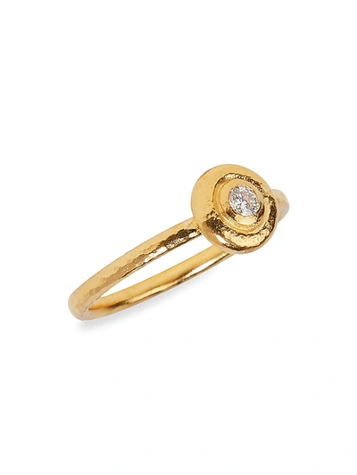 Gurhan Droplet 22k Yellow Gold, 24k Yellow Gold & Diamond Ring