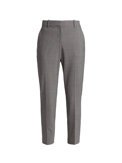Theory Treeca 2 Geo Classic Cropped Trousers In Grey Multi