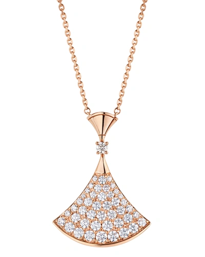 Bvlgari Women's Divas' Dream 18k Rose Gold & Diamond Pavé Pendant Necklace